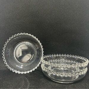 Imperial Candlewick Set Of 3 Bowls 6” Rare